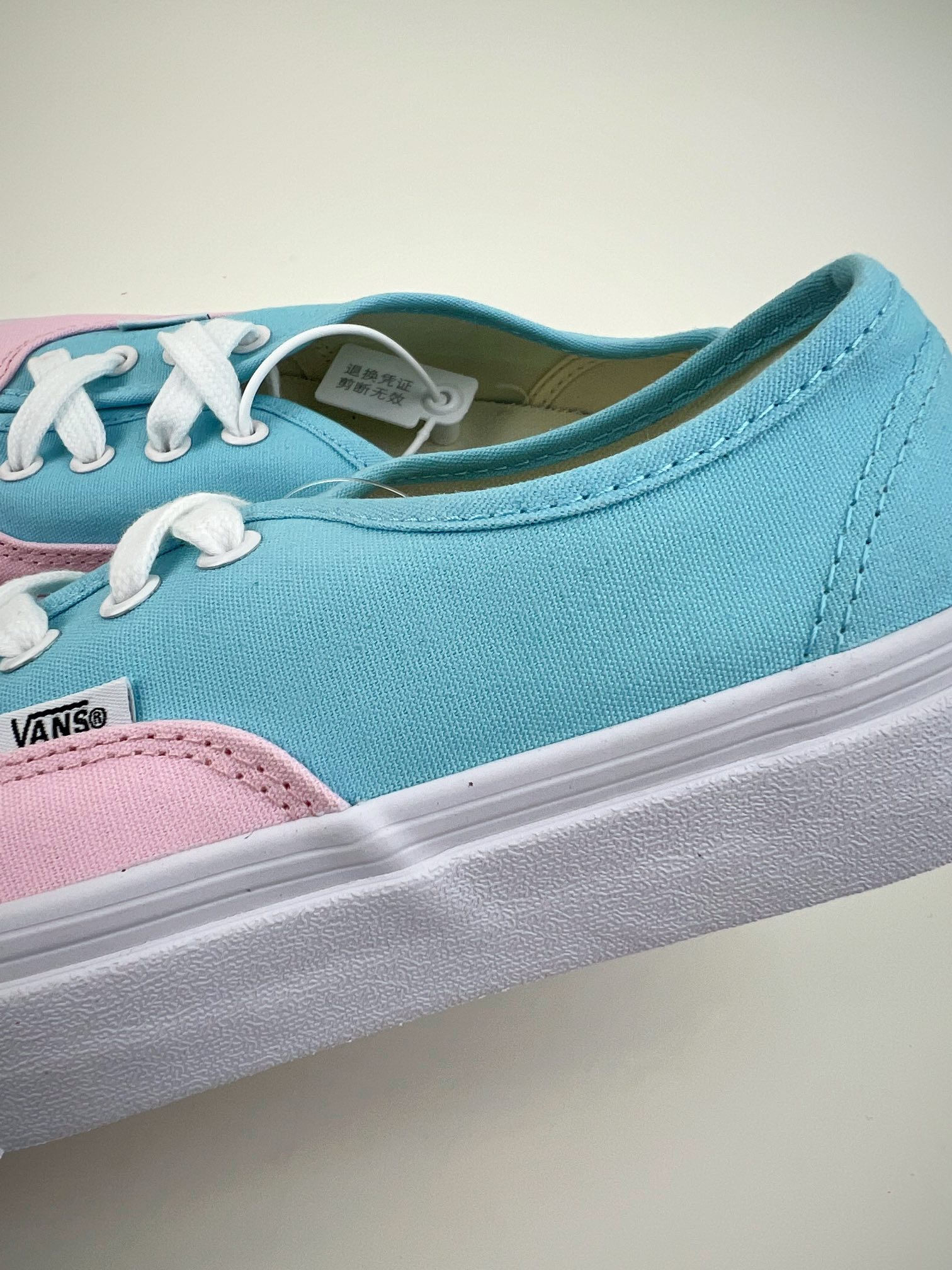 Vans new product milk blue taro purple color matching women's shoes Authentic low-top canvas shoes