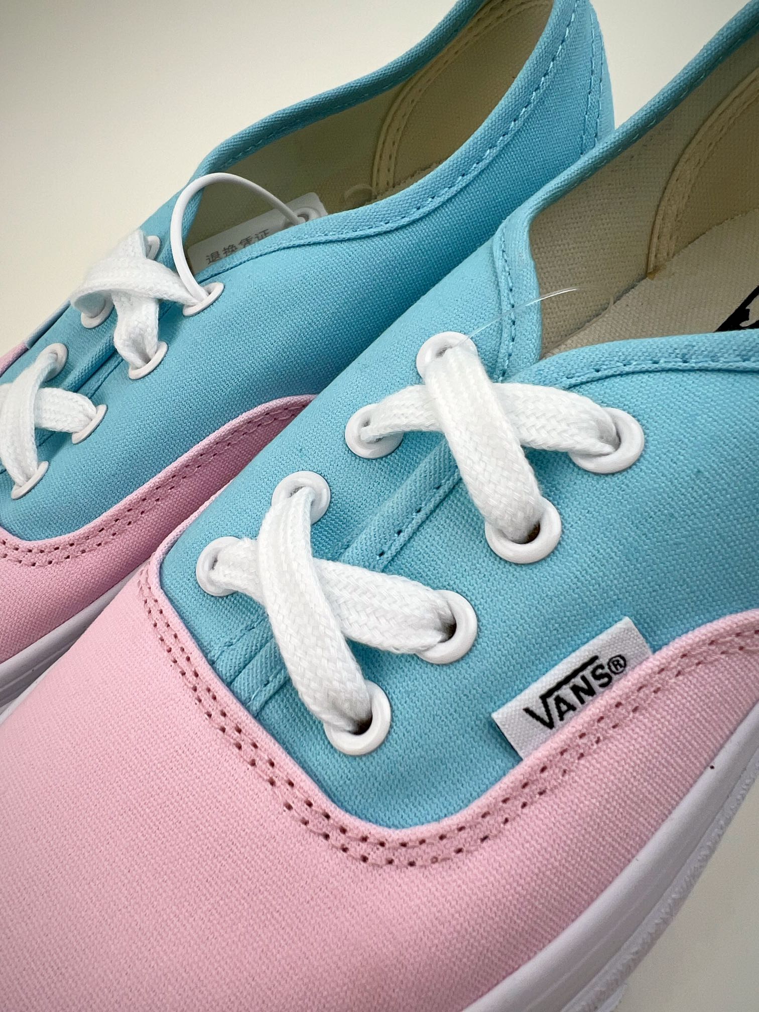 Vans new product milk blue taro purple color matching women's shoes Authentic low-top canvas shoes