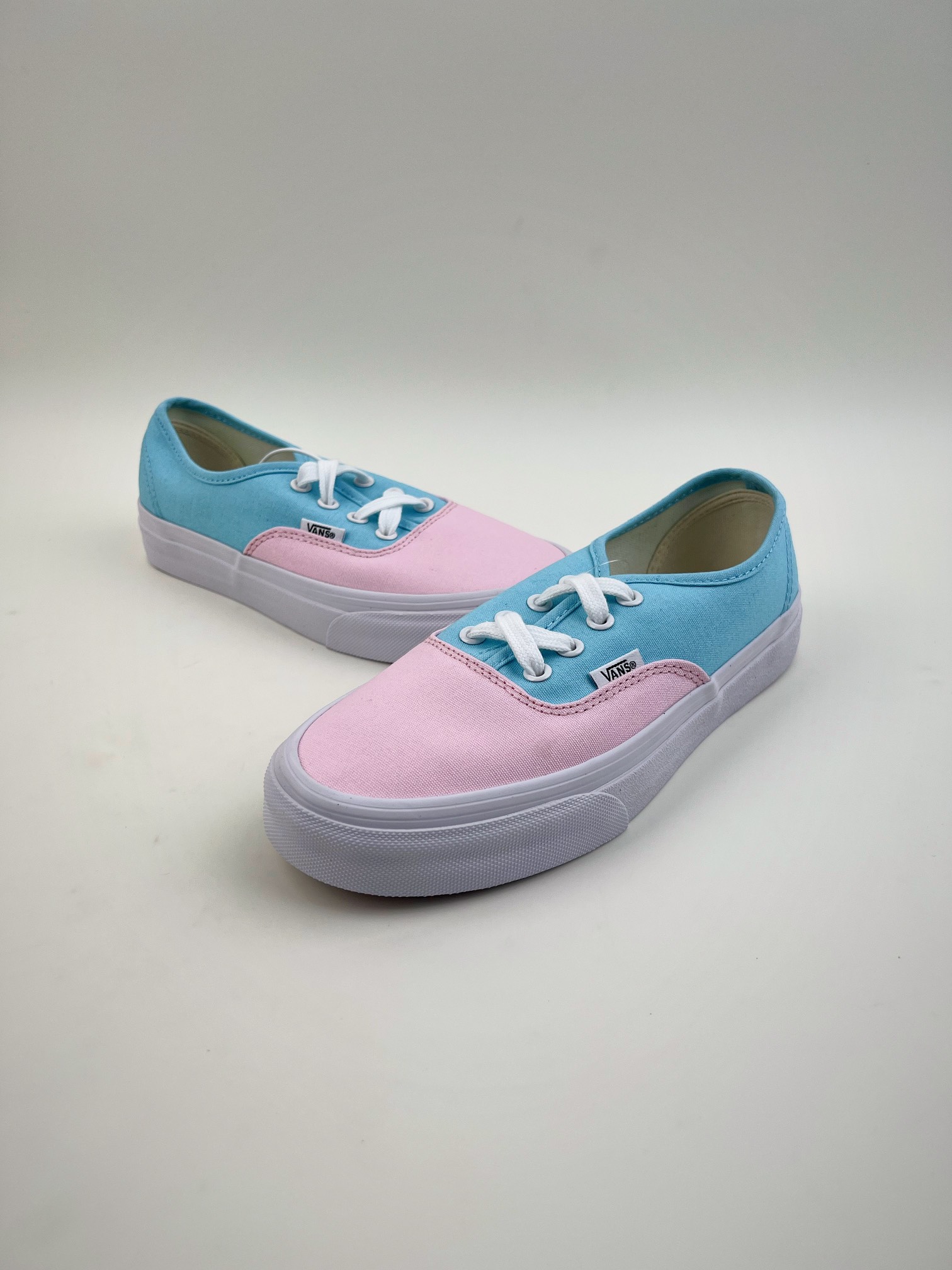 Vans new product milk blue taro purple color matching women's shoes Authentic low-top canvas shoes