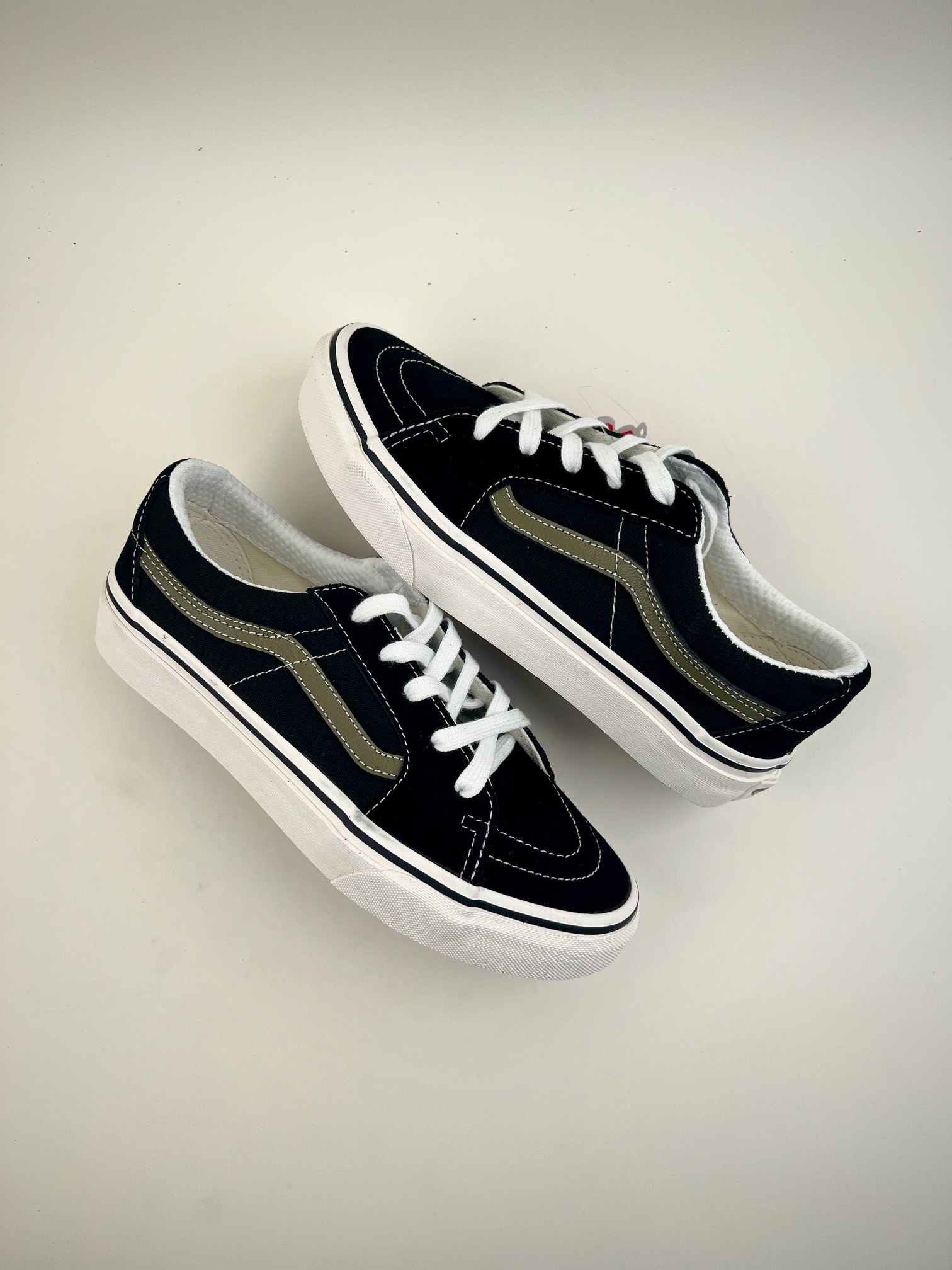 Vans Sk8-Low Green Strip 2022 Fall New Vans Casual Canvas Shoes Classic Versatile Skateboard Shoes