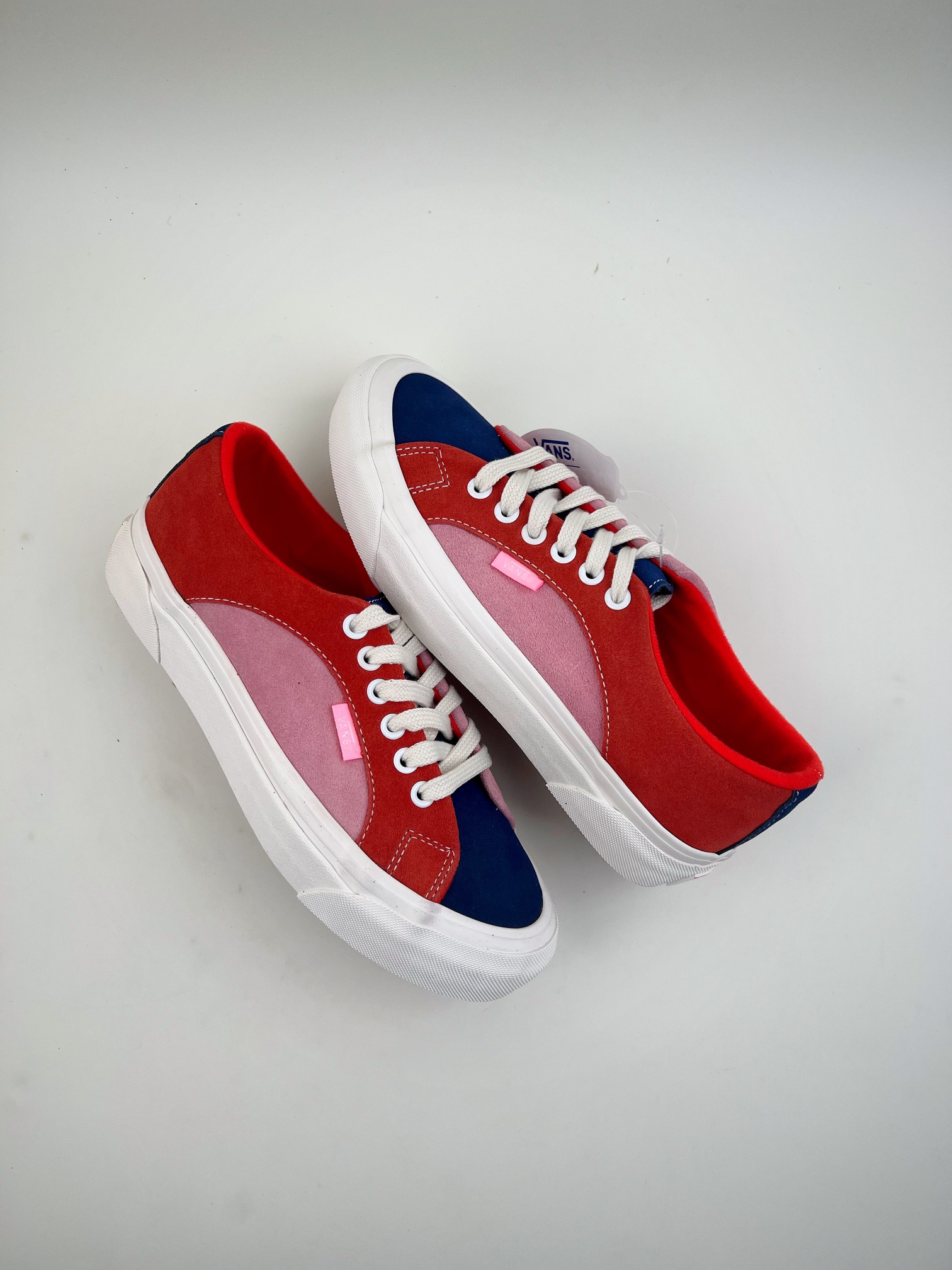 VANS Lampin 86 DX Vans men's and women's pink and blue stitching casual sports anti-fur skateboard shoes VN0A7Q4R9NR