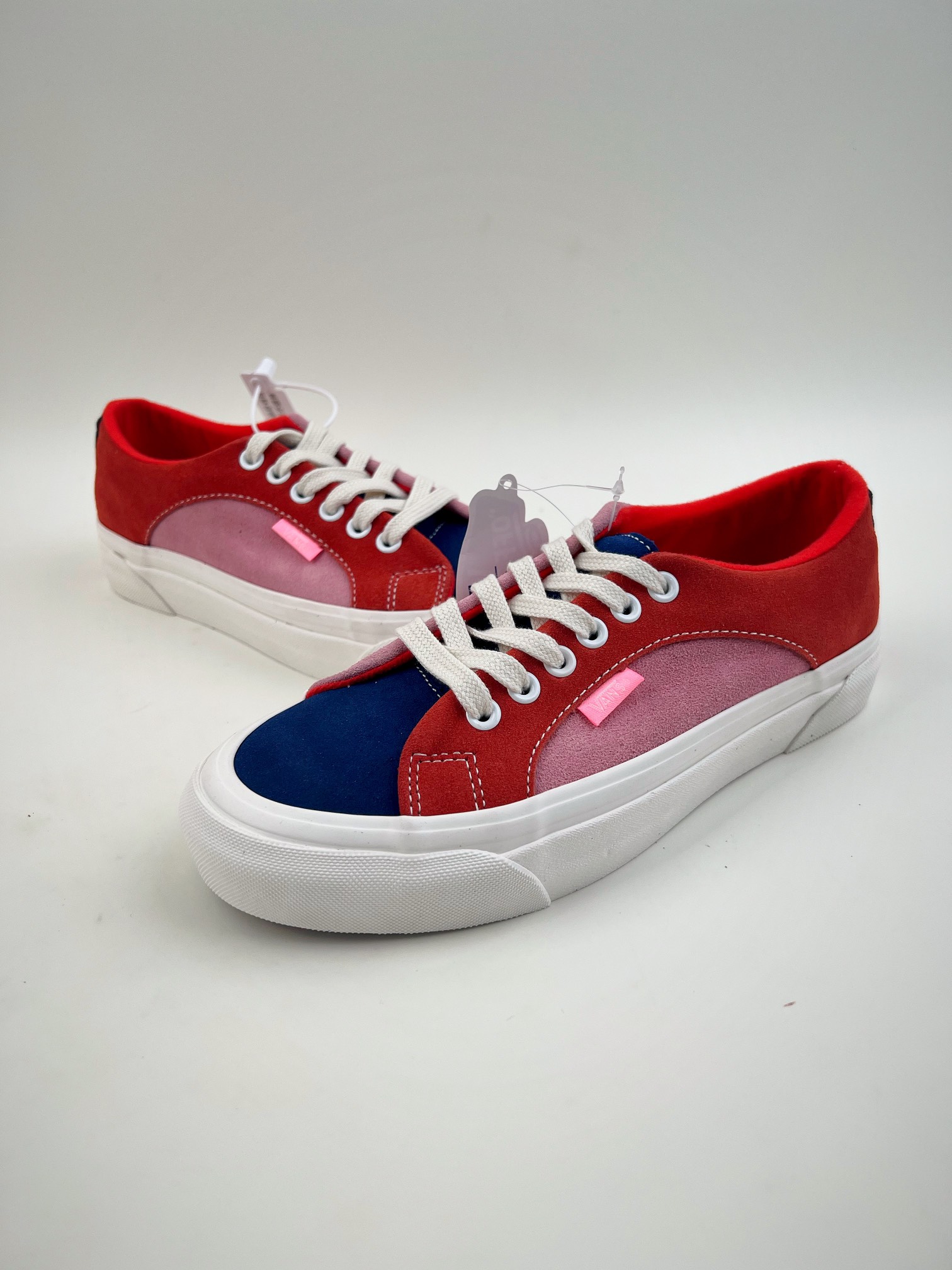 VANS Lampin 86 DX Vans men's and women's pink and blue stitching casual sports anti-fur skateboard shoes VN0A7Q4R9NR