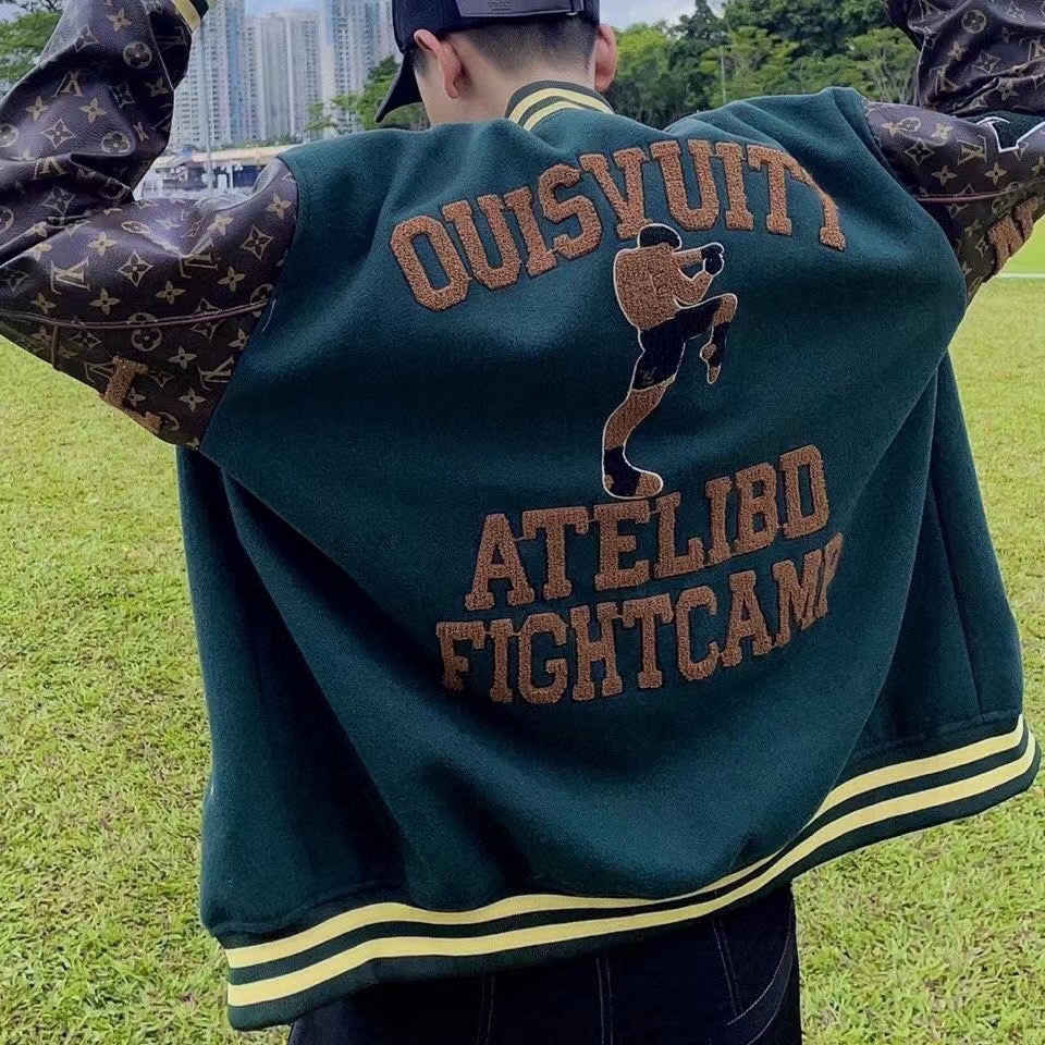 Louis Vuitton Remake Fighter Muay Thai Monogram Patchwork Varsity Jacket - Comprehensive 4