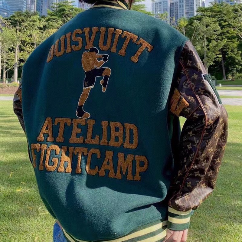Louis Vuitton Remake Fighter Muay Thai Monogram Patchwork Varsity Jacket - Comprehensive 2