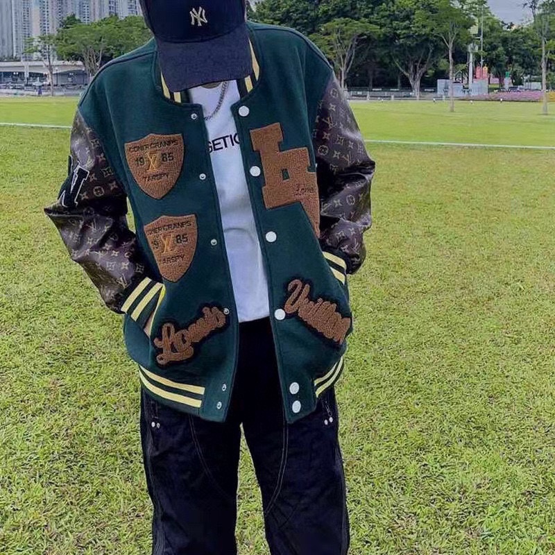 Louis Vuitton Remake Fighter Muay Thai Monogram Patchwork Varsity Jacket - Comprehensive 3