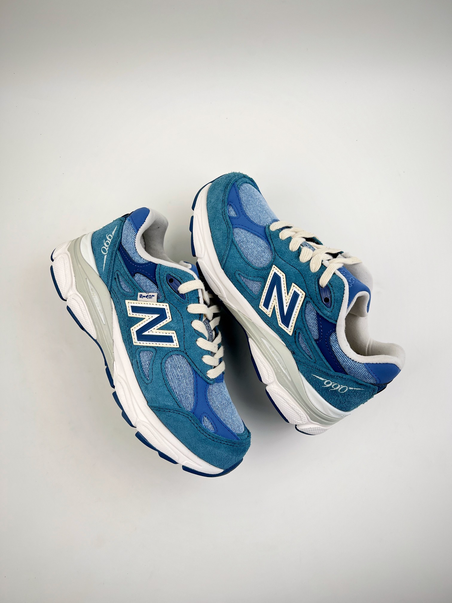 New Balance NB990 series Levi's denim blue joint retro casual running shoes M990LI3