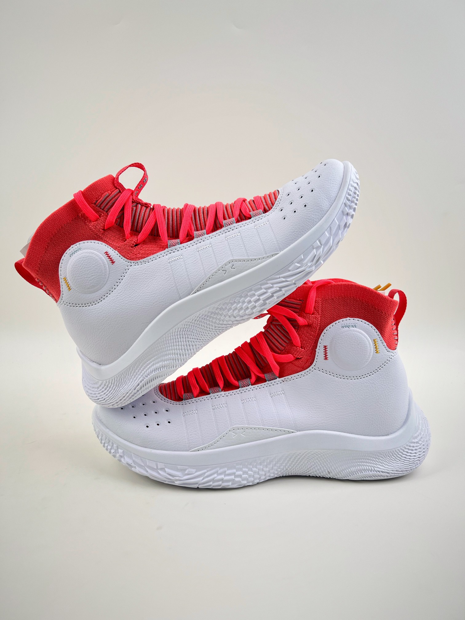 Under Armor Curry 4 Curry 4th generation Flotro actual combat basketball shoes white red 3024861-100