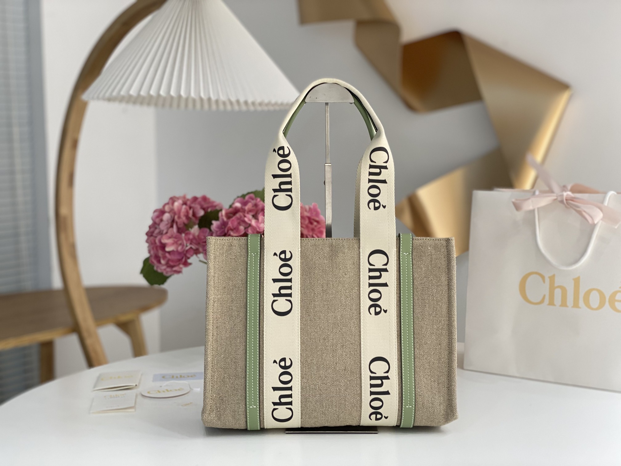 Chloe Handbags Tote Bags Best Quality Fake
 Apricot Color Black Green White Canvas Cotton Linen Woody Casual