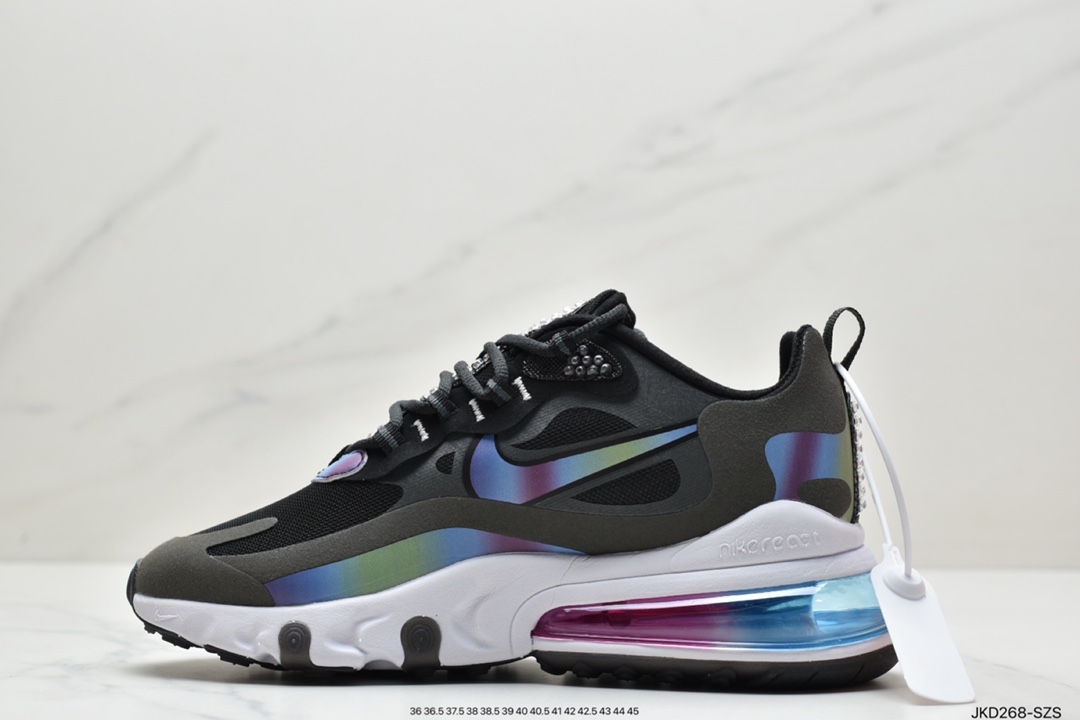 160 Nike Wmns Air Max 270 React ”White/Light Blue”270瑞亚赛车DD8498-161