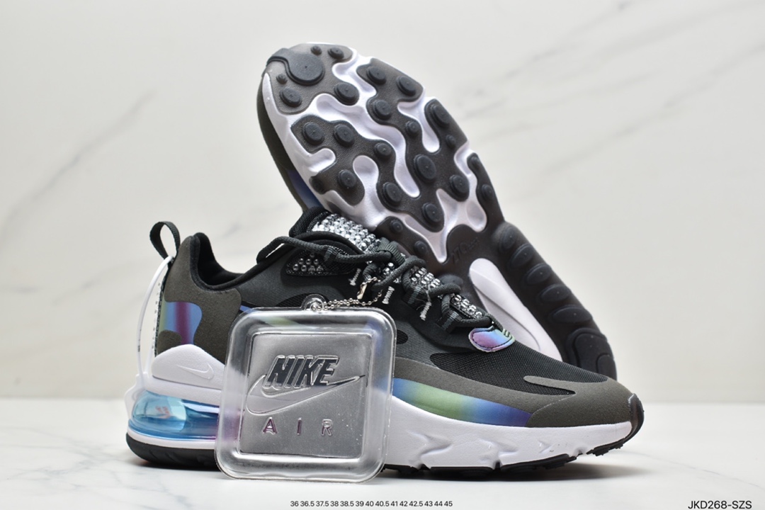 160 Nike Wmns Air Max 270 React ”White/Light Blue”270瑞亚赛车DD8498-161