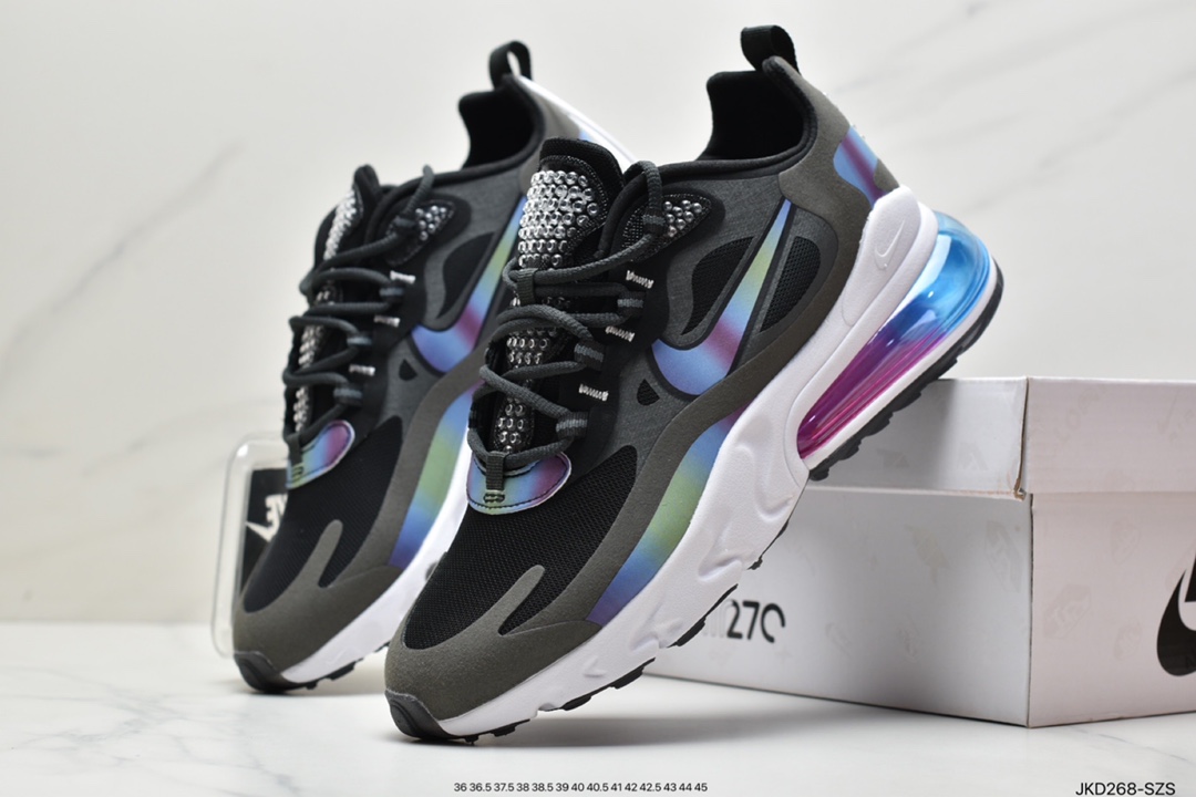 160 Nike Wmns Air Max 270 React ”White/Light Blue”270瑞亚赛车DD8498-161