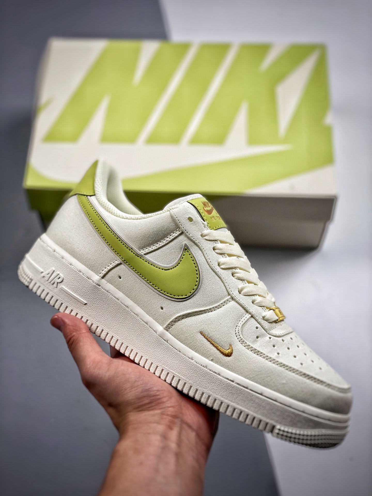 -4 Nike Air Force 1 07 manzana verde Air Force 1 low top zapatillas casuales de skate cuero personalizado impresión 3D …