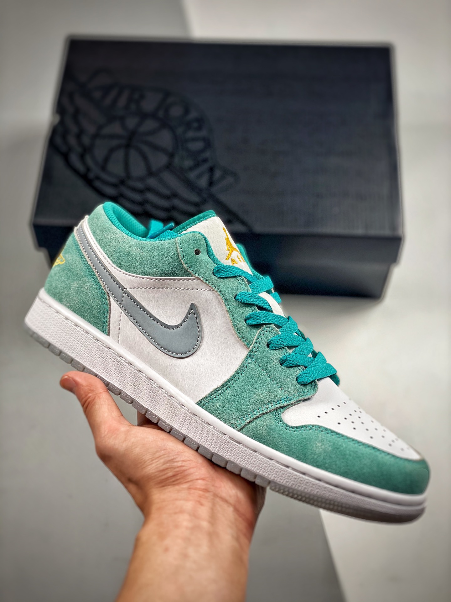 Air Jordan 1 Low Esmeralda versión de verificación Único en el mercado con piel de primera capa exclusiva Des…