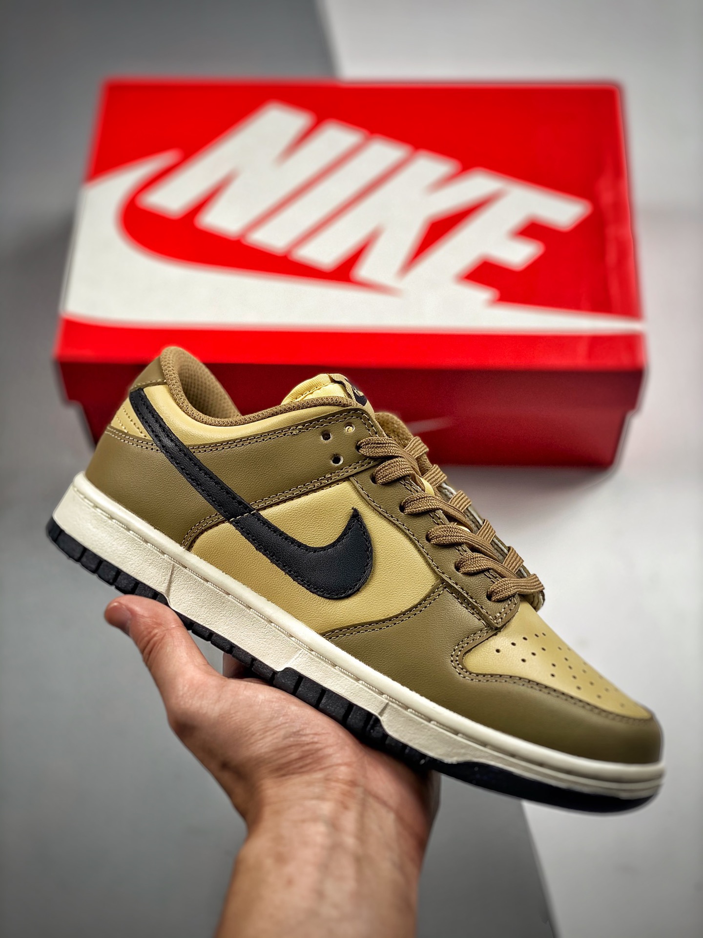 -4 Nk Dunk SB Low Marrón Producción original de fábrica grande Fotografía real primer lanzamiento Material de piel supe…