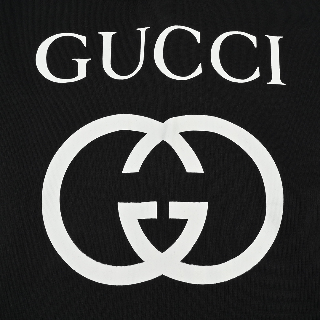 Gucci古驰 22Fw 双G互扣印花连帽卫衣