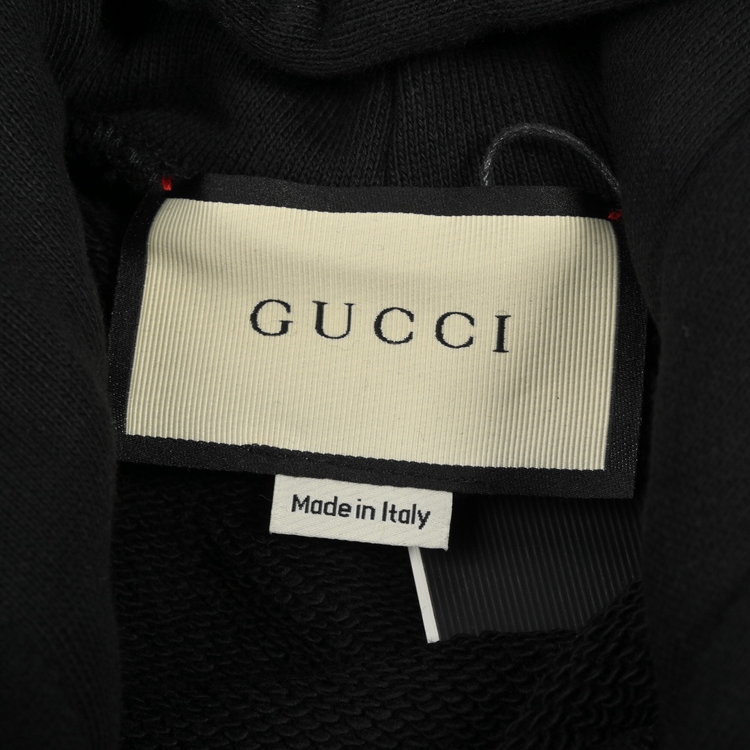 Gucci古驰 22Fw 双G互扣印花连帽卫衣