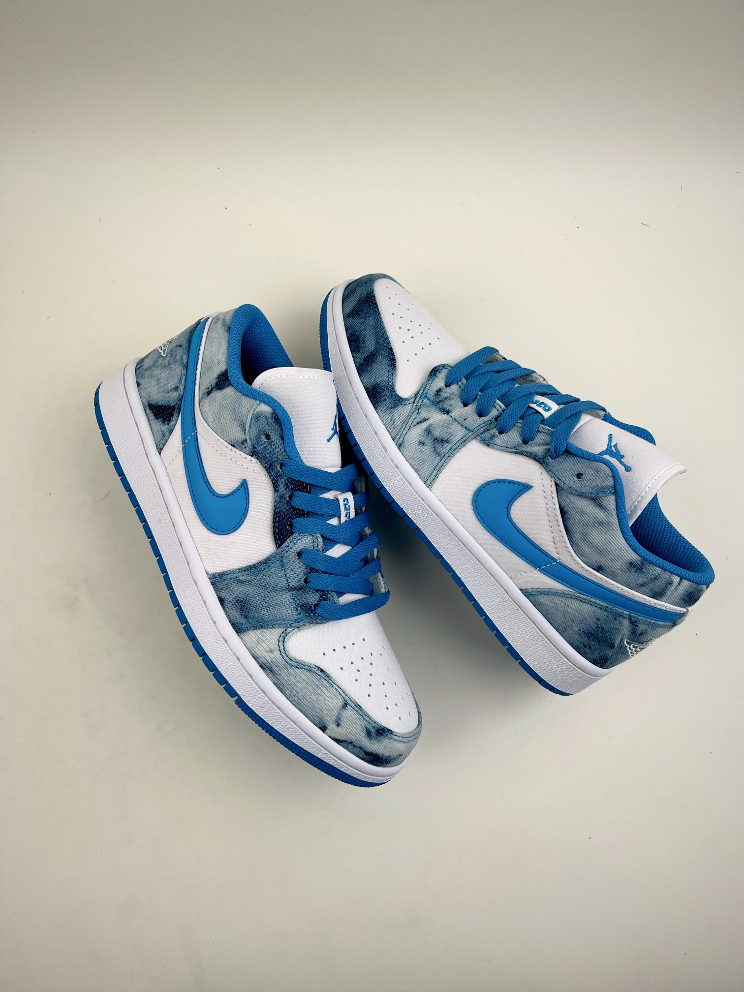 Air Jordan 1 Low Washed Denim Denim Blue AJ1 Joe 1 Low Top Casual Sneakers DM8947-100