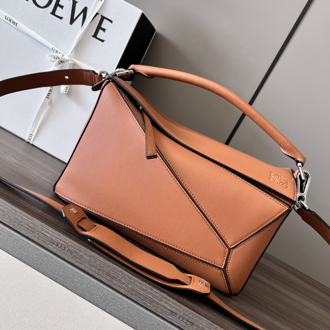 Loewe Puzzle AAAAA
 Bags Handbags AAAA Quality Replica
 Brown Calfskin Canvas Cotton Cowhide