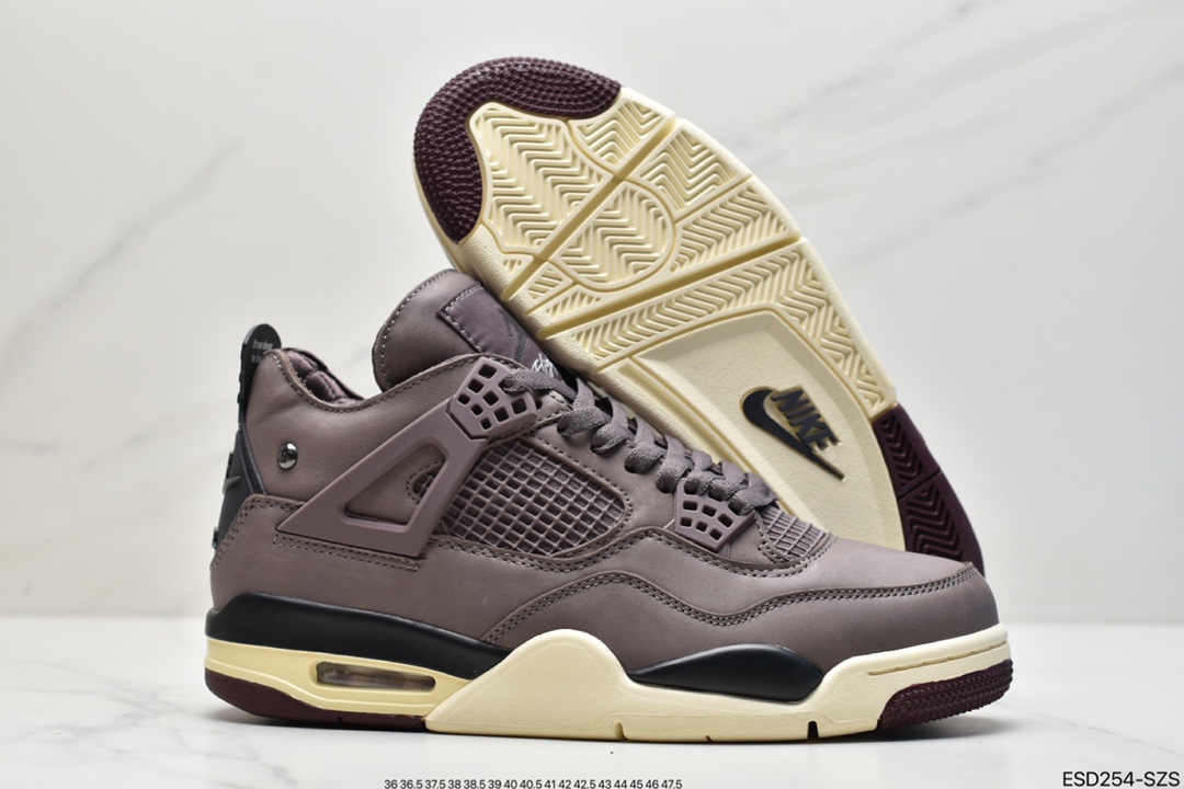 420 A Ma Maniére x Air Jordan AJ4 Retro SP”Violet Ore” 酒红暗紫矿石黄 DV6773-220