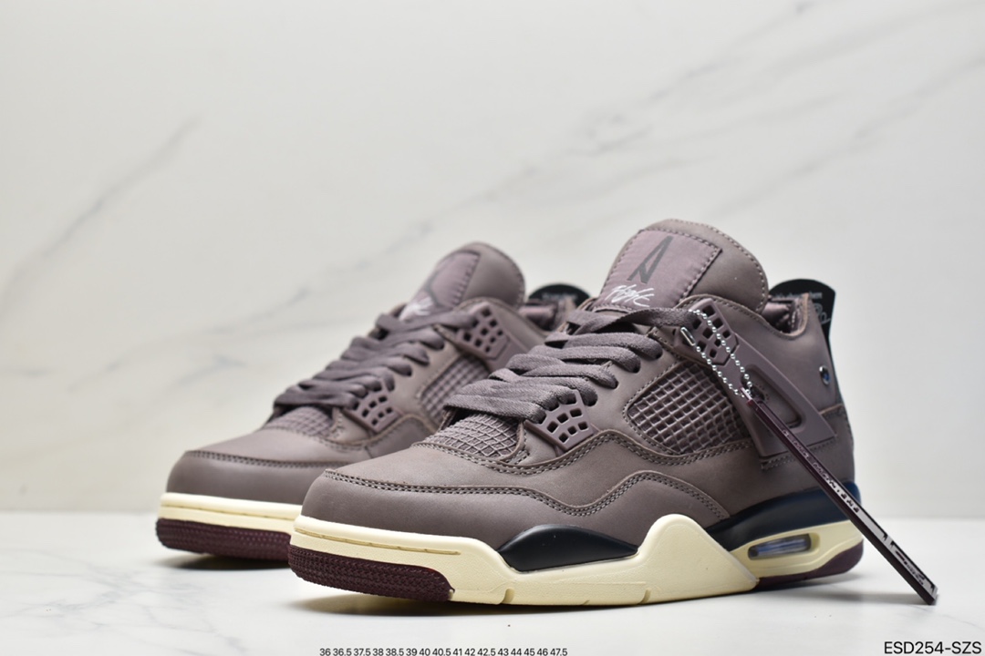 420 A Ma Maniére x Air Jordan AJ4 Retro SP”Violet Ore” 酒红暗紫矿石黄 DV6773-220