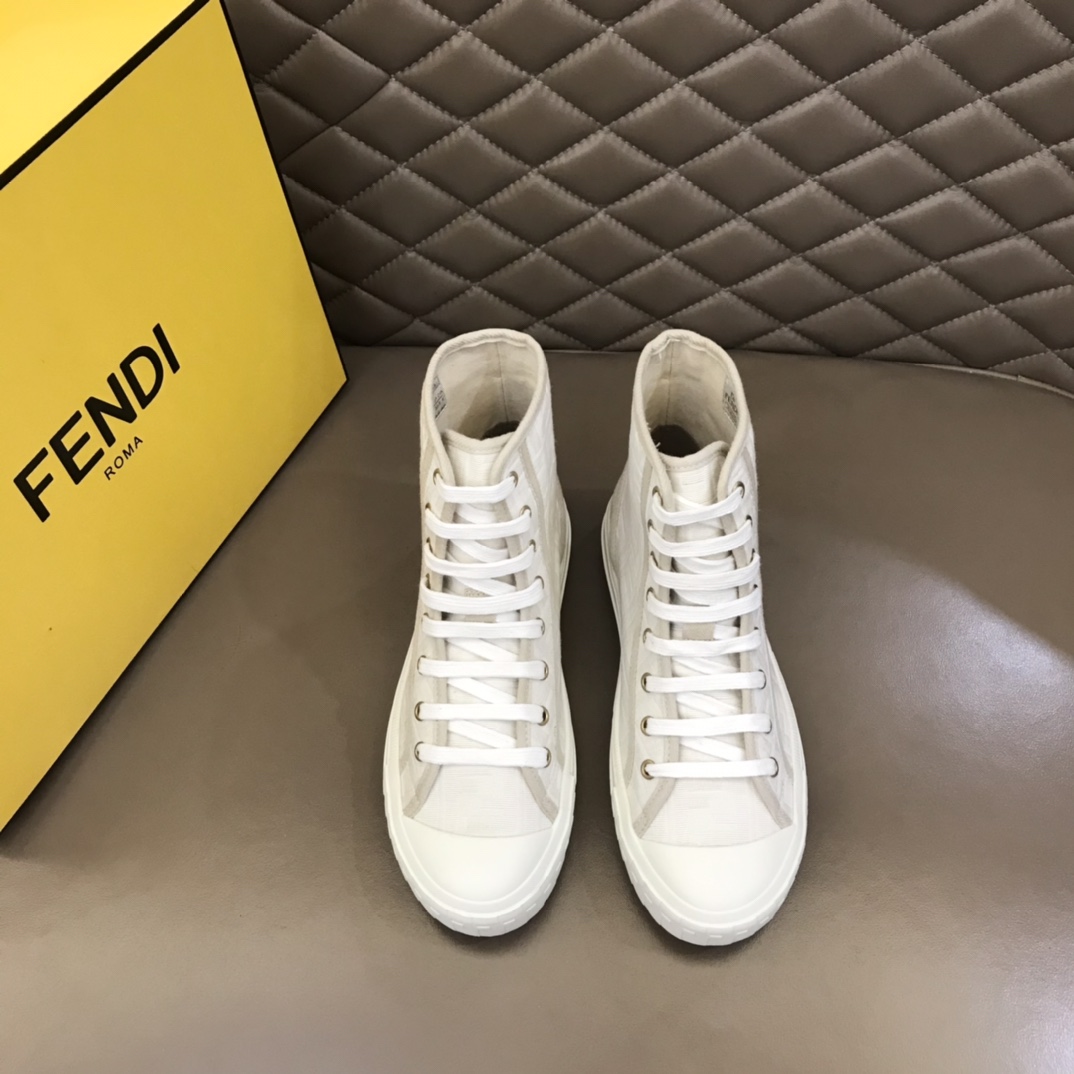 What is top quality replica
 Fendi Shoes Sneakers Brown Yellow Unisex Canvas Rubber High Tops