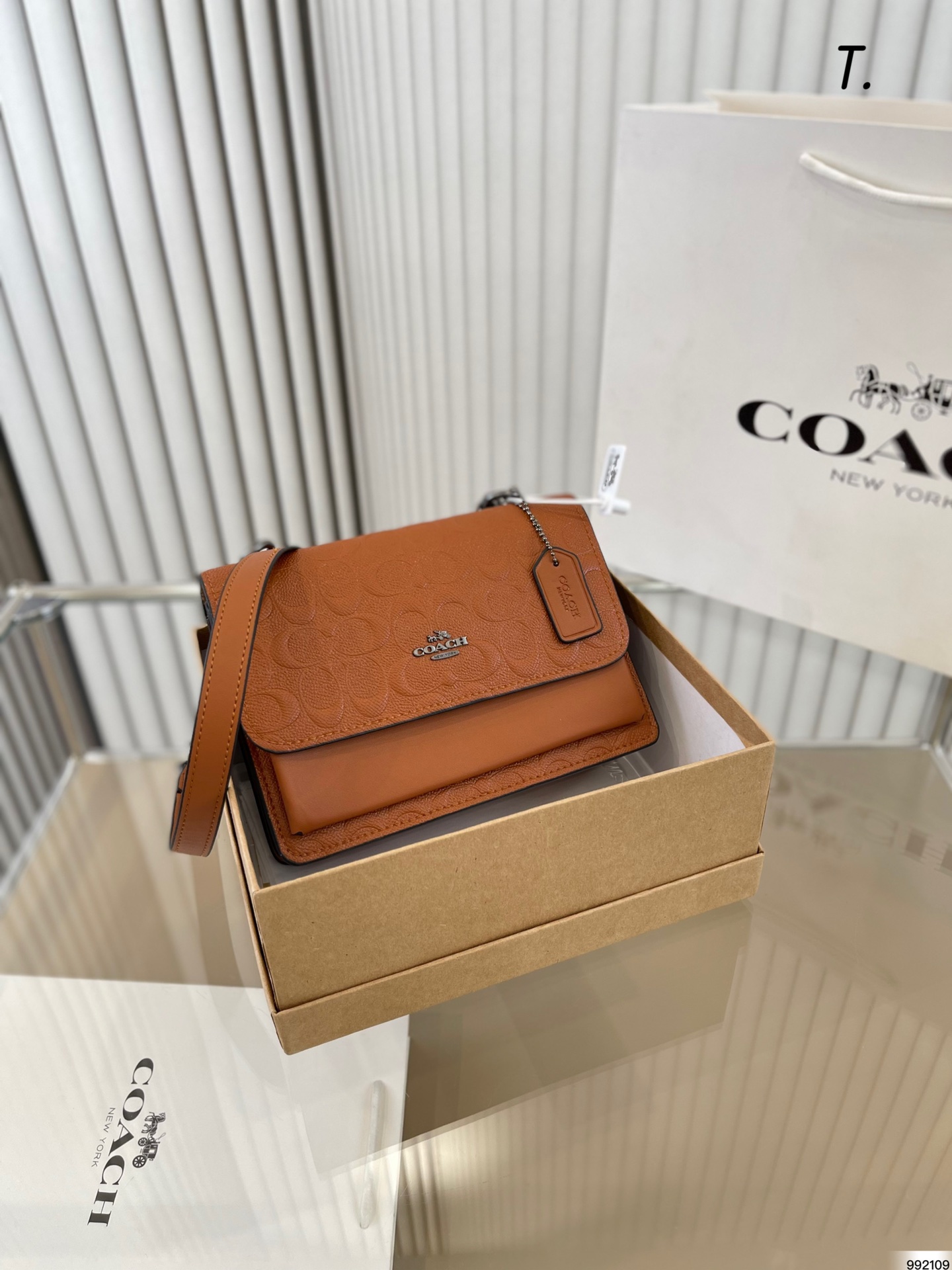 J5 5色配盒  Coach 蔻驰   小方包绝美链条包，收到的反馈很好，质量一如既往的好，小清新风格，可以单肩、手拎，很好看，尺寸：21 16