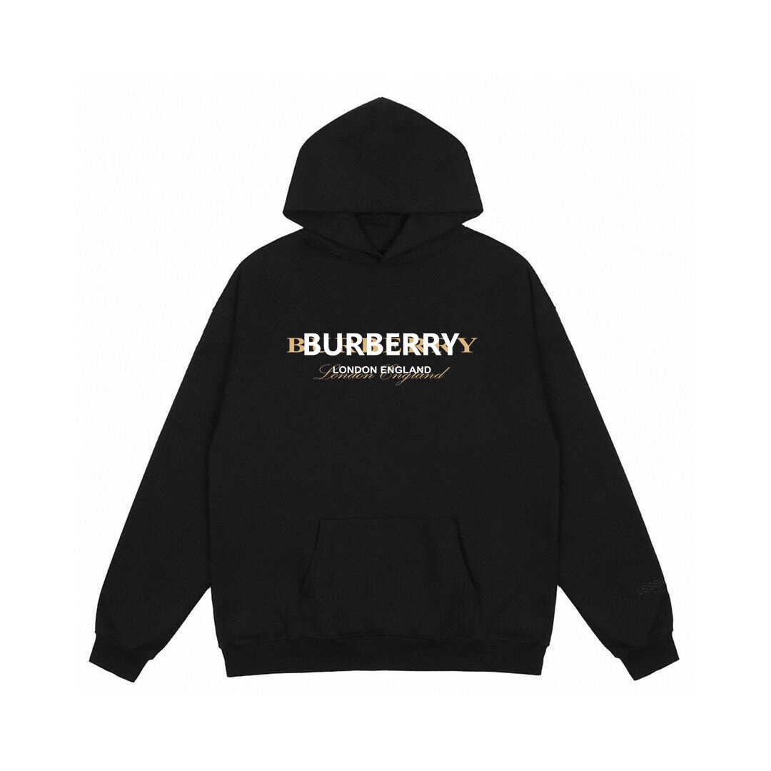 Burberry巴宝莉秋冬新款字母印花连帽卫衣