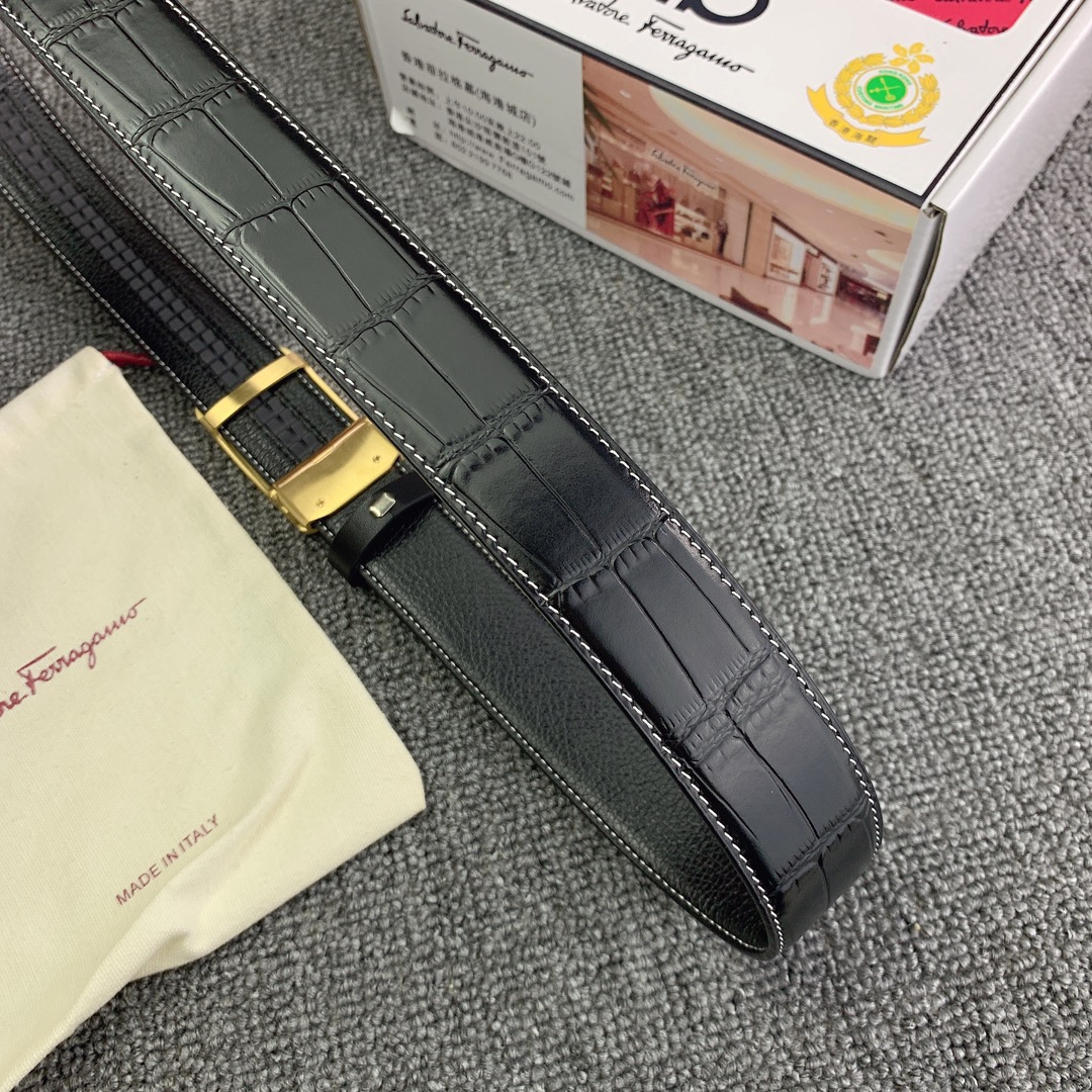 品名菲拉格幕原单自动带材质原单牛皮腰