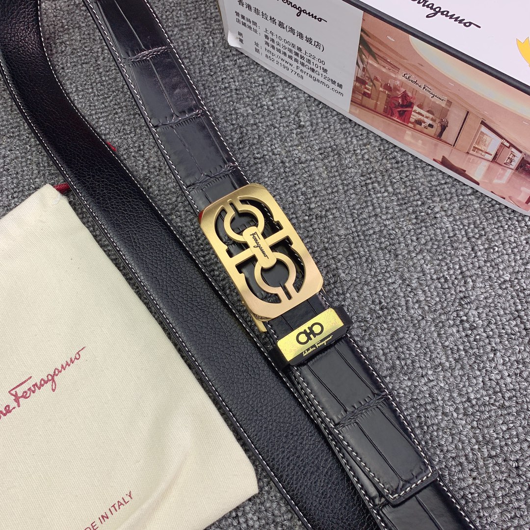 品名菲拉格幕原单自动带材质原单牛皮腰