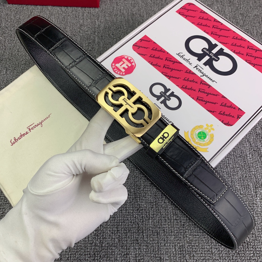 品名菲拉格幕原单自动带材质原单牛皮腰