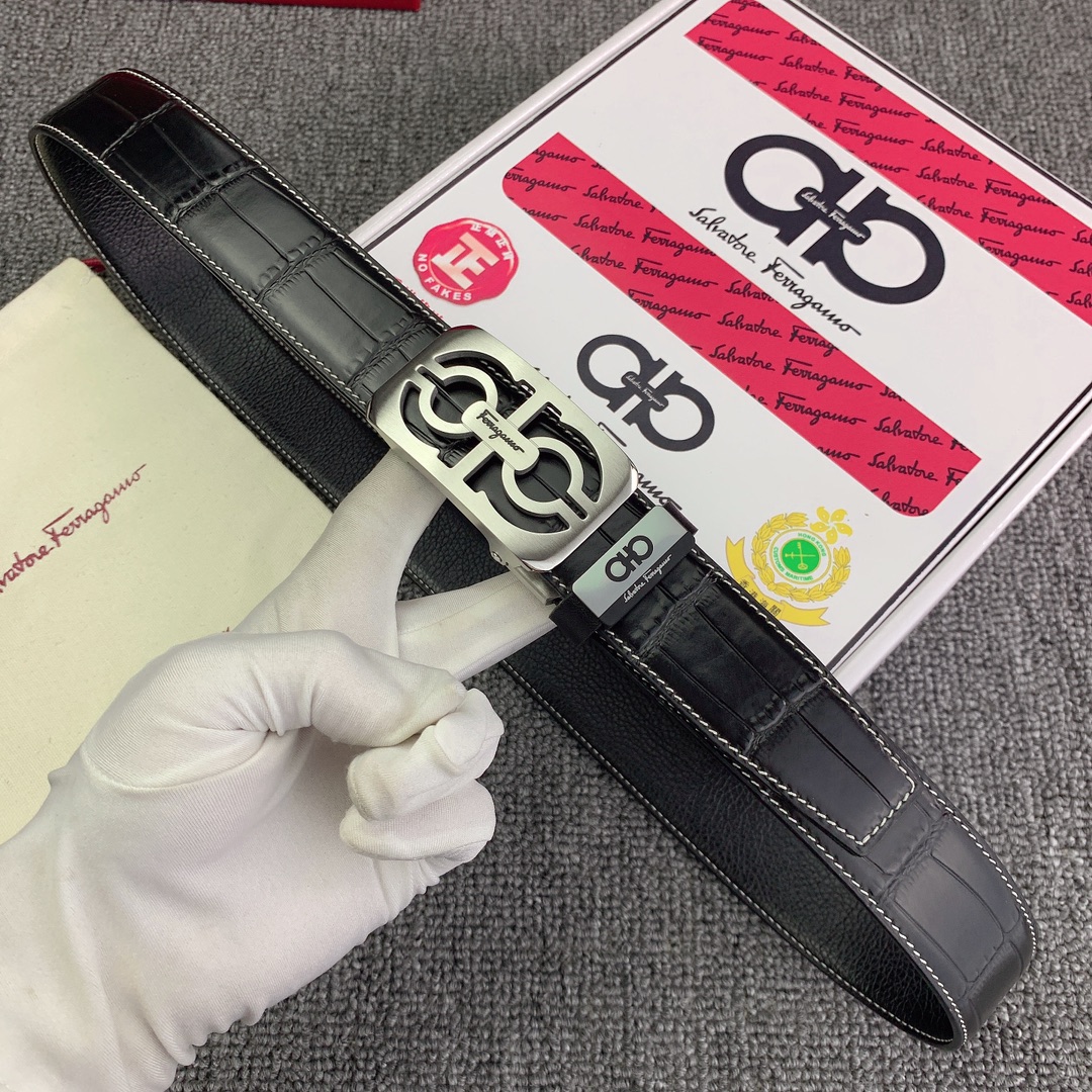 品名菲拉格幕原单自动带材质原单牛皮腰