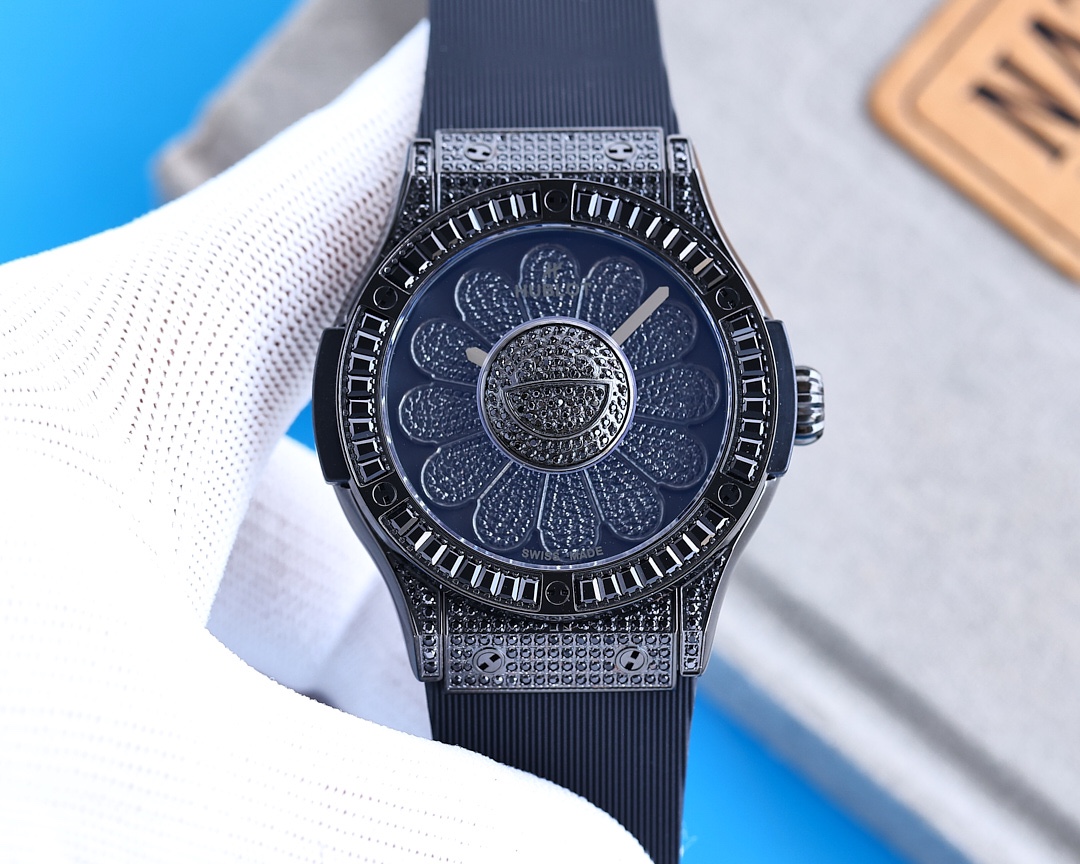 Hublot Buy Watch Black Grey Polishing Monogram Eclipse Rubber Strap