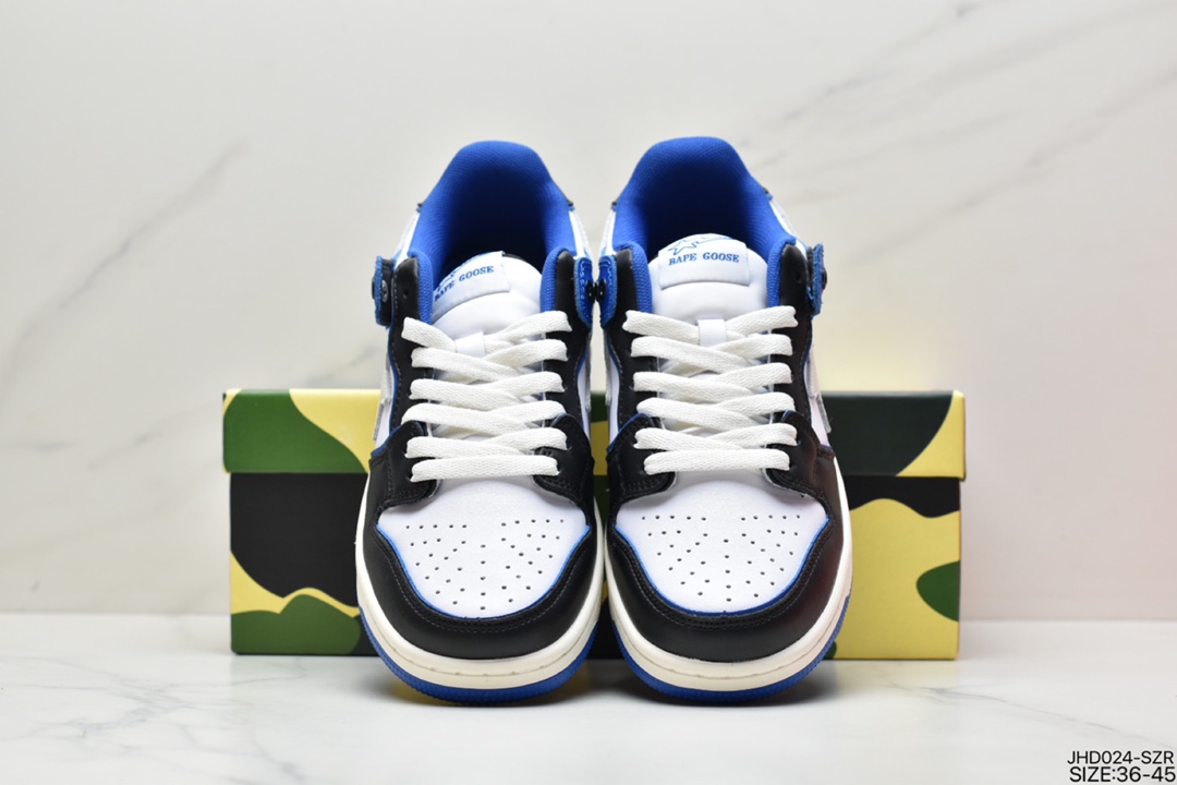 BAPE Sk8 Sta Low SK8 series low top casual sports skateboard shoes ”leather coffee mocha dark brown and white”