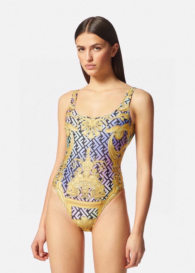 Versace Clothing Swimwear & Beachwear Cheap Wholesale
 Gold Printing Vintage