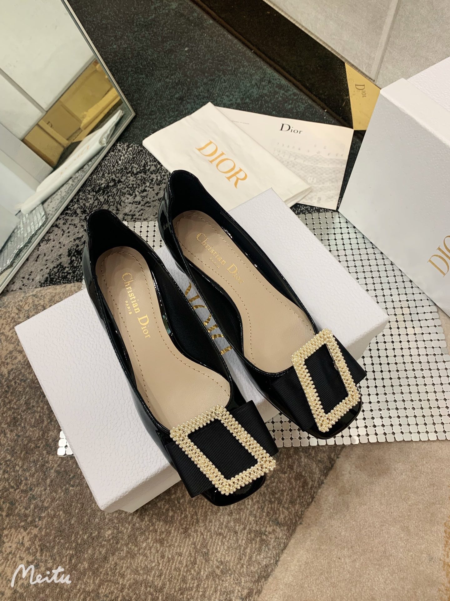 Dior Flawless
 Single Layer Shoes Shop Designer Replica
 Genuine Leather Patent Sheepskin Spring/Summer Collection Vintage