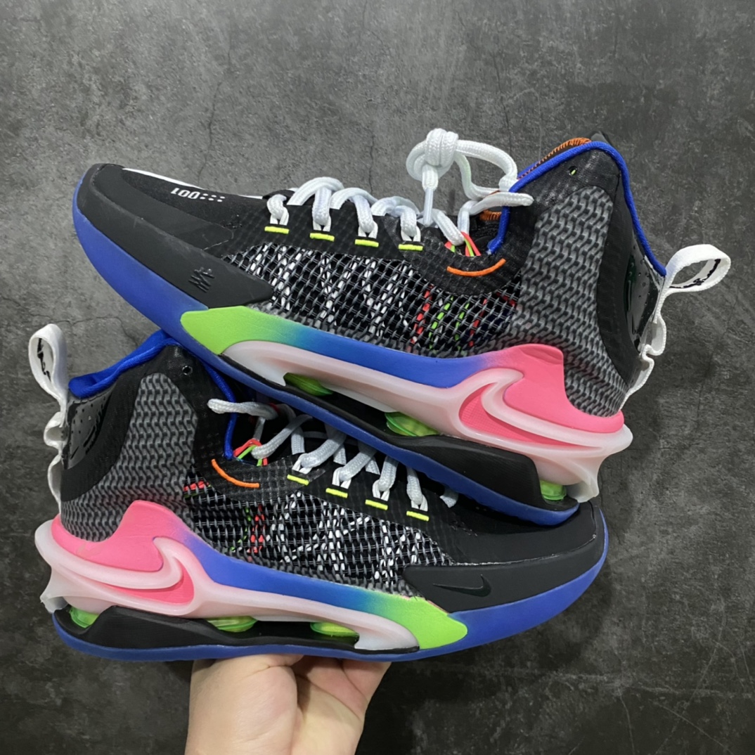 图片[9]-K版纯原 独家出货 Nike Air zoom G.T.Jump EP 实战篮球鞋 黑蓝粉 独家私模开发 定制梭织面料 十分透气 真纤维气垫加持 脚感无敌 百分之百还原原版味道 货号：DX4111-064 尺码：39-46-选品中心