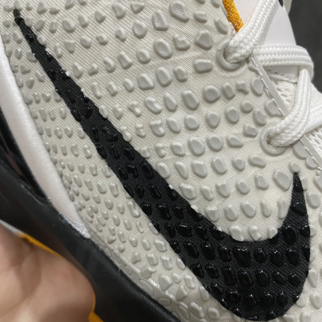 图片[7]-NK ZOOM KOBE 6 Protro White Del Sol S2纯原生产线 科比六代黑白黄季后赛首发出货 #Zoom Turbo气垫➕后掌EVA缓震 实战配置直接拉满 #原楦纸板开发 鞋身流线型、后跟塑形，区分土肥圆 #原档数据3D打印 鞋面蛇鳞一颗一粒匹配原版 #全身鞋材卡料色独家定制 唯一正确喷漆SWOOSH #NK专利Flyknit飞线科技，给予鞋身足够抗扭矩力 #真实底模最大47.5 实战利器 专供海外市场 尺码：40 40.5 41 42 42.5 43 44 44.5 45 46 47.5 （脚宽、脚胖 建议买大半码）-选品中心