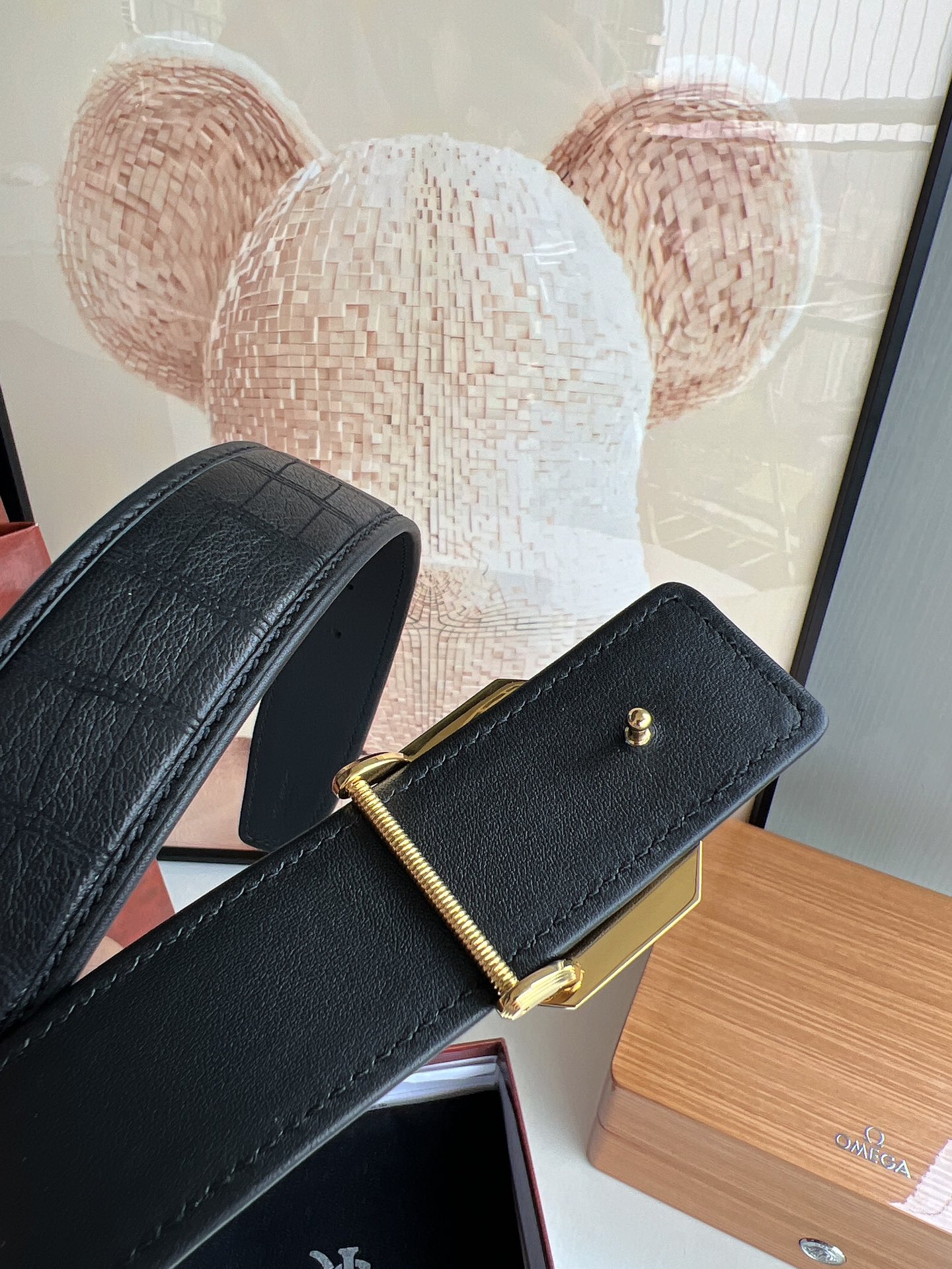 Stefano. Ricci 史蒂芬   精钢材质手工雕刻工艺鹰头男士4.0cm腰带