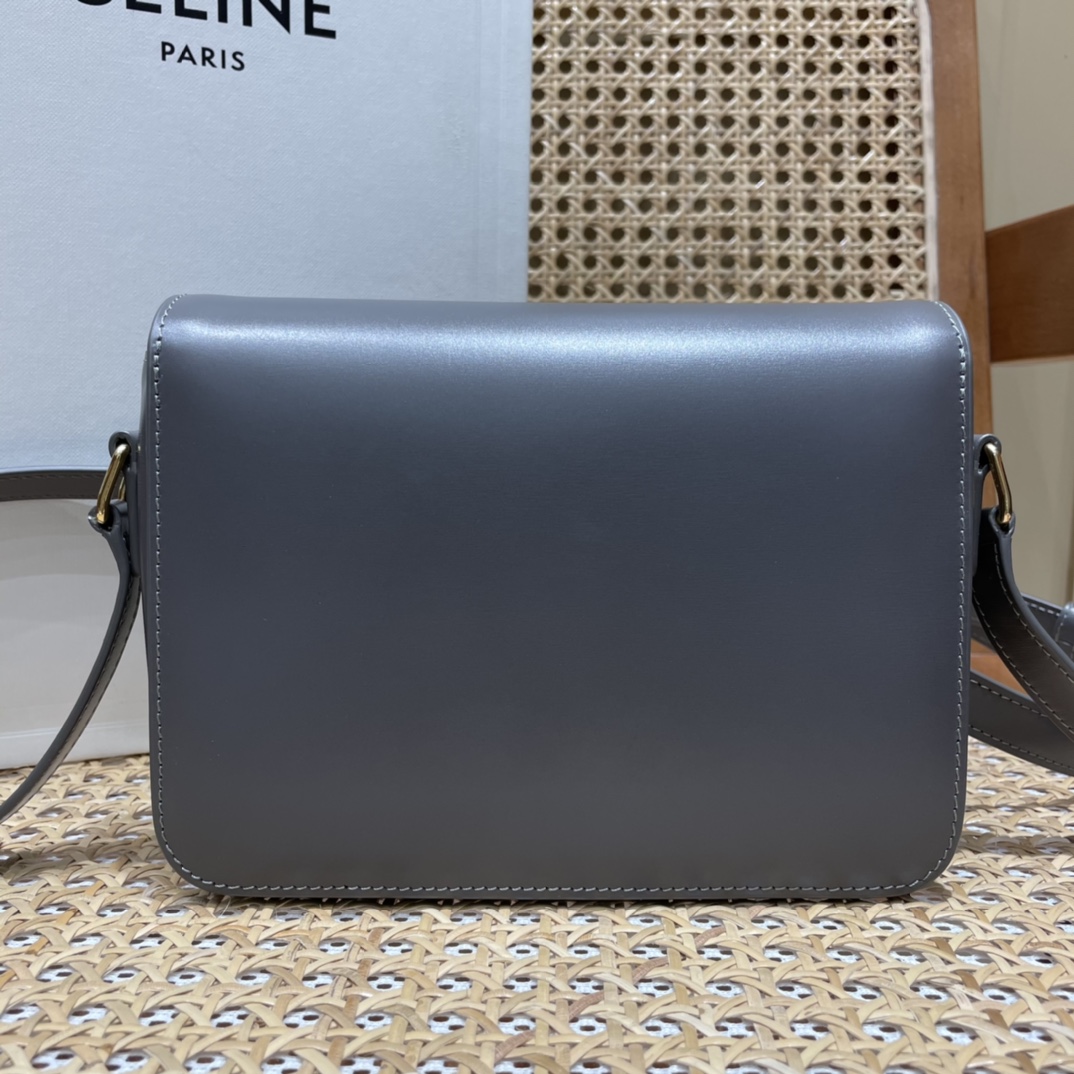 CELINE TEEN TRIOMPHE 18.5CM BAG 188423卵石灰色
