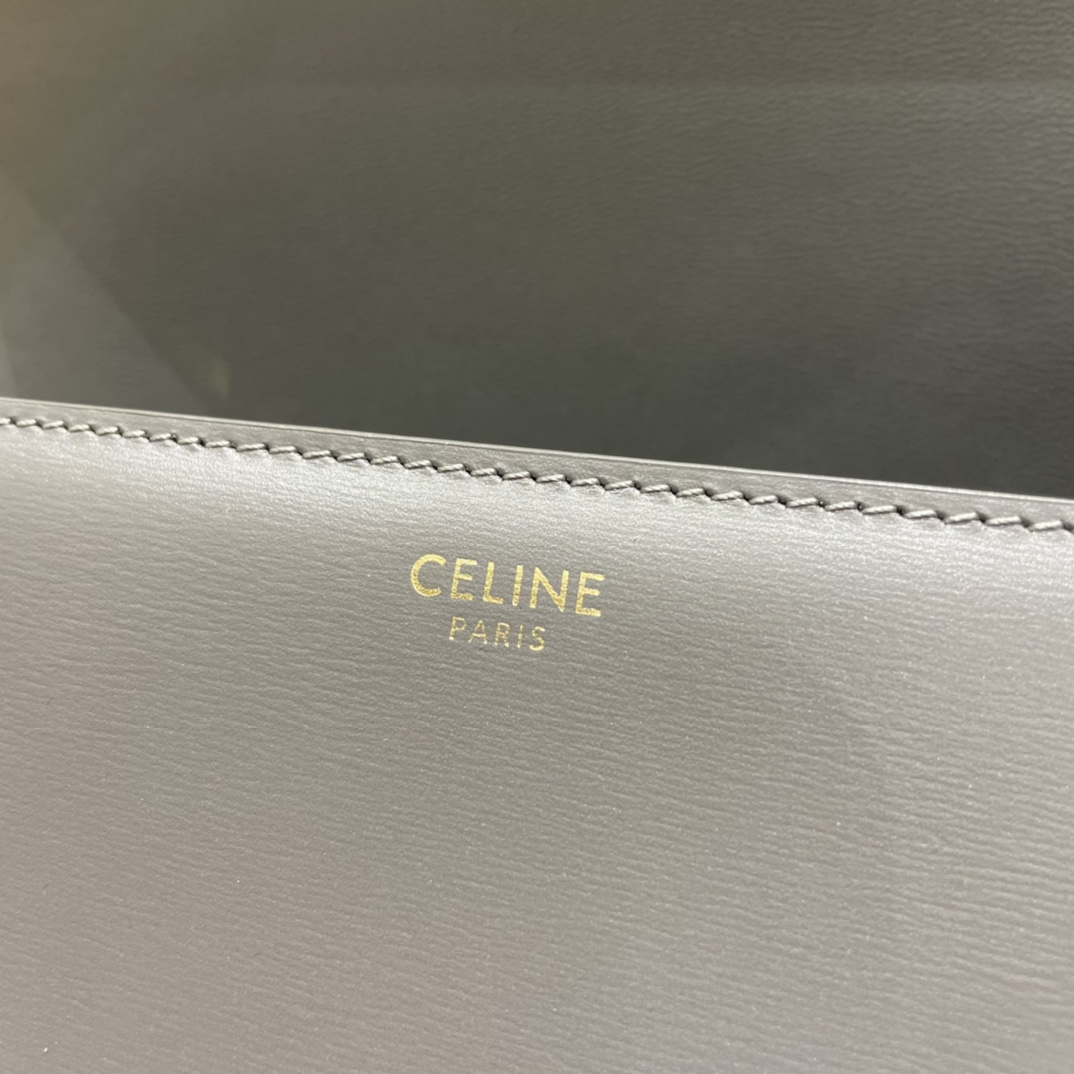 CELINE TEEN TRIOMPHE 18.5CM BAG 188423卵石灰色