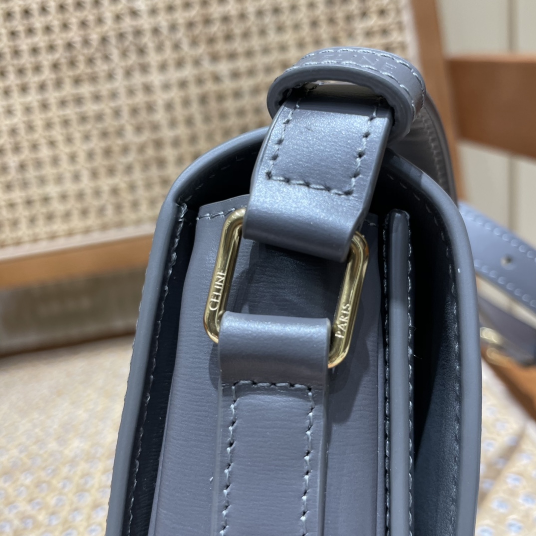 CELINE TEEN TRIOMPHE 18.5CM BAG 188423卵石灰色