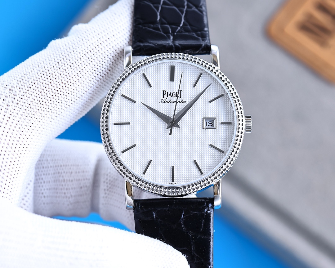 Every Designer
 Piaget Watch Blue Men Calfskin Cowhide Automatic Mechanical Movement