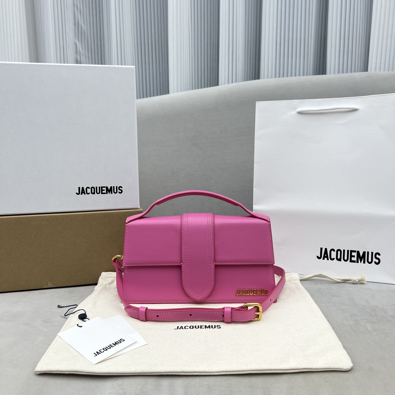 Jacquemus Crossbody & Shoulder Bags Gold Pink Chamois Fall/Winter Collection Mini