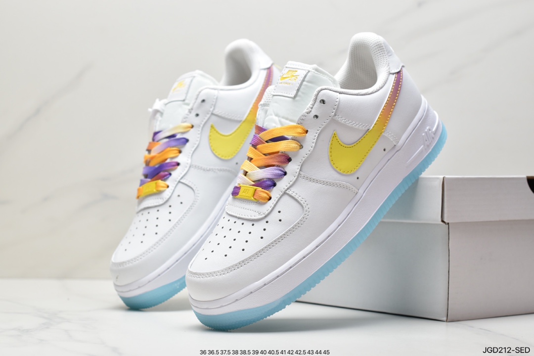 180 Nike Air Force 1'07 Low 酒红蓝配色 空军一号低帮休闲板鞋 CD6699-11
