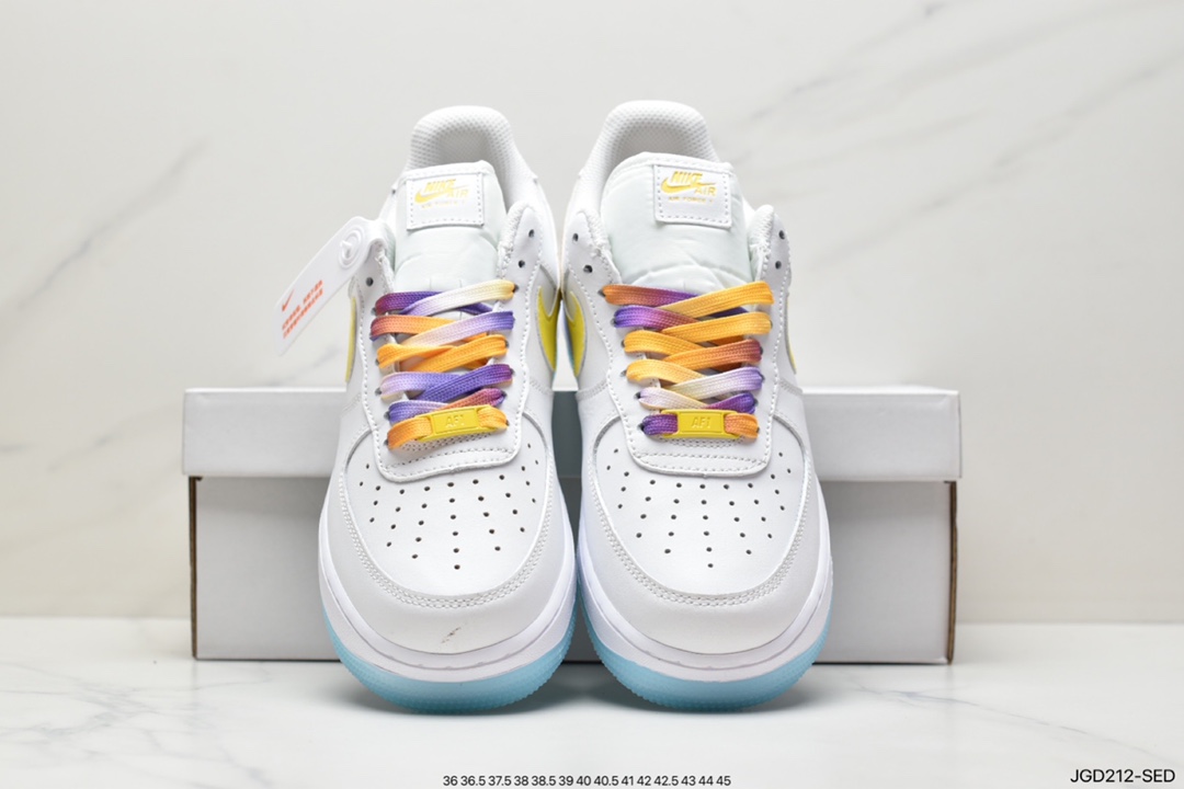 180 Nike Air Force 1'07 Low 酒红蓝配色 空军一号低帮休闲板鞋 CD6699-11