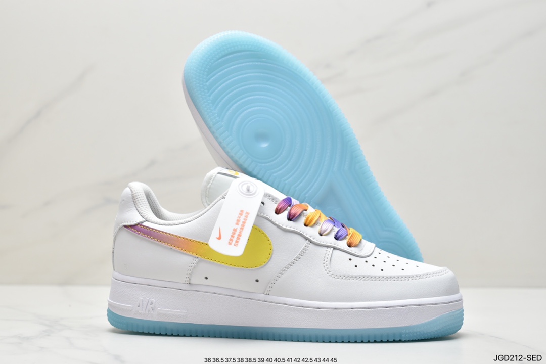 180 Nike Air Force 1'07 Low 酒红蓝配色 空军一号低帮休闲板鞋 CD6699-11