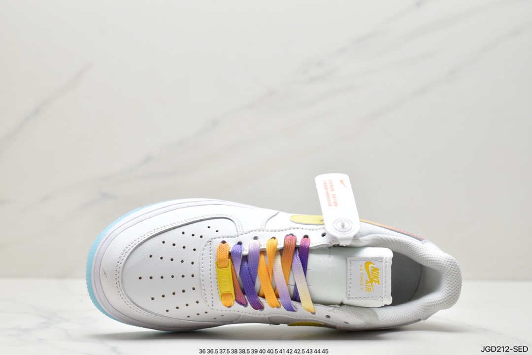 180 Nike Air Force 1'07 Low 酒红蓝配色 空军一号低帮休闲板鞋 CD6699-11