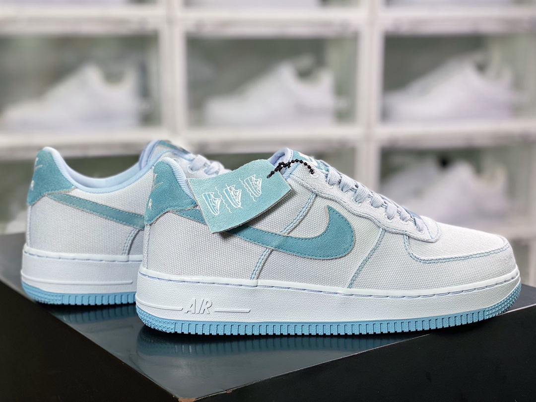 200  Air Force 1’07 Low”Blue Dip Dye”空军一号经典低帮百搭休闲运动板鞋“帆布浅蓝浸染”DQ8233-001
