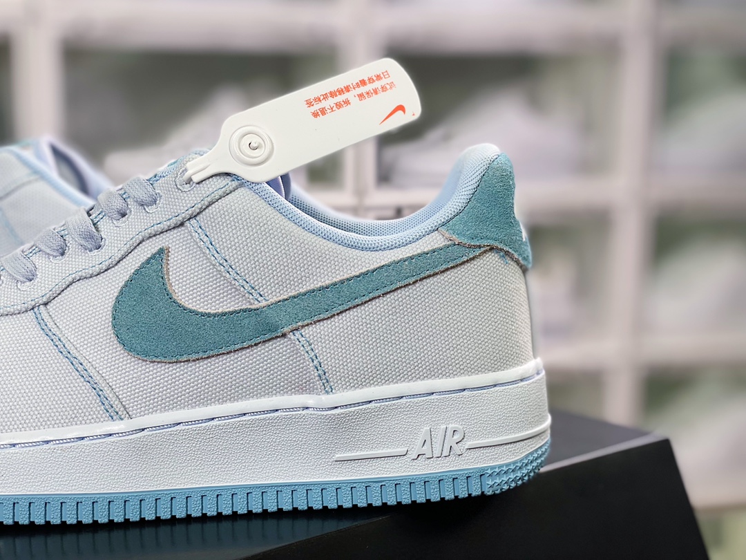 200  Air Force 1’07 Low”Blue Dip Dye”空军一号经典低帮百搭休闲运动板鞋“帆布浅蓝浸染”DQ8233-001