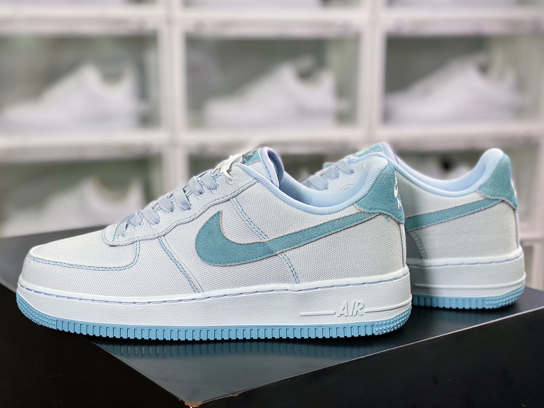 200  Air Force 1’07 Low”Blue Dip Dye”空军一号经典低帮百搭休闲运动板鞋“帆布浅蓝浸染”DQ8233-001